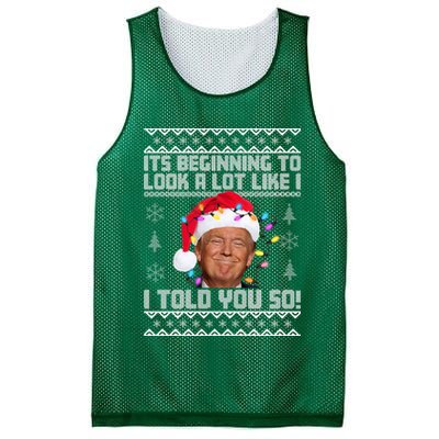 Its Beginning To Look A Like I Told You So Ugly Christmas Mesh Reversible Basketball Jersey Tank