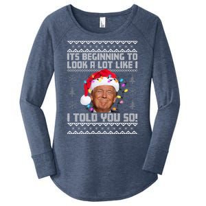 Its Beginning To Look A Like I Told You So Ugly Christmas Women's Perfect Tri Tunic Long Sleeve Shirt