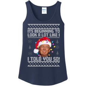 Its Beginning To Look A Like I Told You So Ugly Christmas Ladies Essential Tank