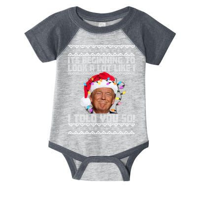 Its Beginning To Look A Like I Told You So Ugly Christmas Infant Baby Jersey Bodysuit