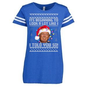 Its Beginning To Look A Like I Told You So Ugly Christmas Enza Ladies Jersey Football T-Shirt