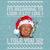 Its Beginning To Look A Like I Told You So Ugly Christmas Sueded Cloud Jersey T-Shirt