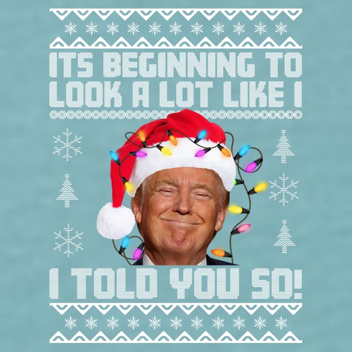 Its Beginning To Look A Like I Told You So Ugly Christmas Sueded Cloud Jersey T-Shirt