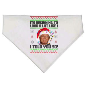 Its Beginning To Look A Like I Told You So Ugly Christmas USA-Made Doggie Bandana