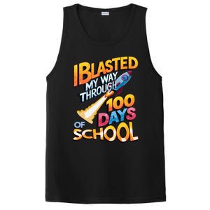 I Blasted Through 100 Days Of School Rocket Fun Teacher PosiCharge Competitor Tank