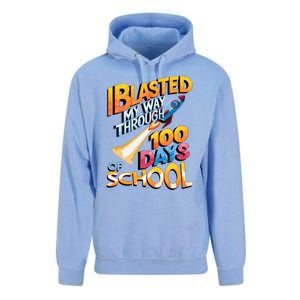 I Blasted Through 100 Days Of School Rocket Fun Teacher Unisex Surf Hoodie