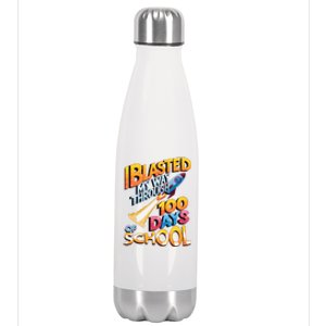 I Blasted Through 100 Days Of School Rocket Fun Teacher Stainless Steel Insulated Water Bottle