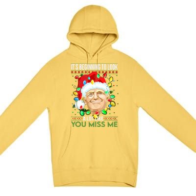 Its Beginning To Look A Lot Like You Miss Me Trump Christmas Cool Gift Premium Pullover Hoodie