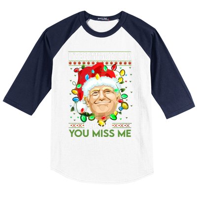 Its Beginning To Look A Lot Like You Miss Me Trump Christmas Cool Gift Baseball Sleeve Shirt