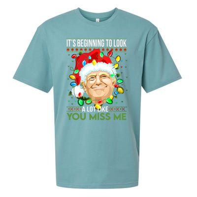 Its Beginning To Look A Lot Like You Miss Me Trump Christmas Cool Gift Sueded Cloud Jersey T-Shirt