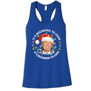 It's Beginning To Look A Lot Like I Told You So Trump Xmas Gift Women's Racerback Tank