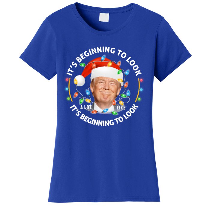 It's Beginning To Look A Lot Like I Told You So Trump Xmas Gift Women's T-Shirt