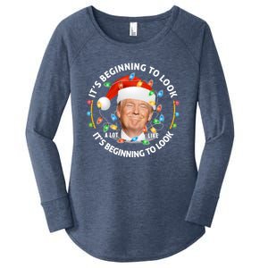 It's Beginning To Look A Lot Like I Told You So Trump Xmas Gift Women's Perfect Tri Tunic Long Sleeve Shirt