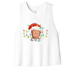 It's Beginning To Look A Lot Like I Told You So Trump Xmas Gift Women's Racerback Cropped Tank