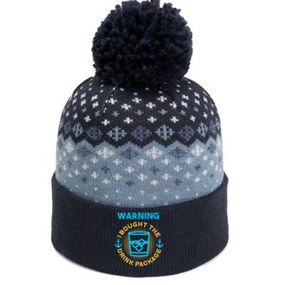 I Bought The Drink Package Cruise Ship Highball & Anchor The Baniff Cuffed Pom Beanie