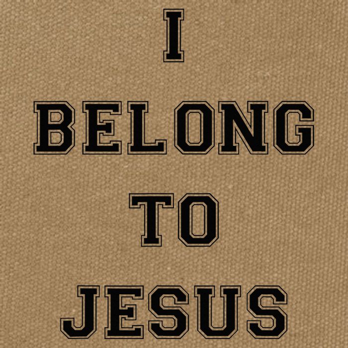 I Belong To Jesus Christian Gym Apparel Christian Dad Cotton Canvas Backpack