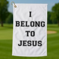 I Belong To Jesus Christian Gym Apparel Christian Dad Golf Towel
