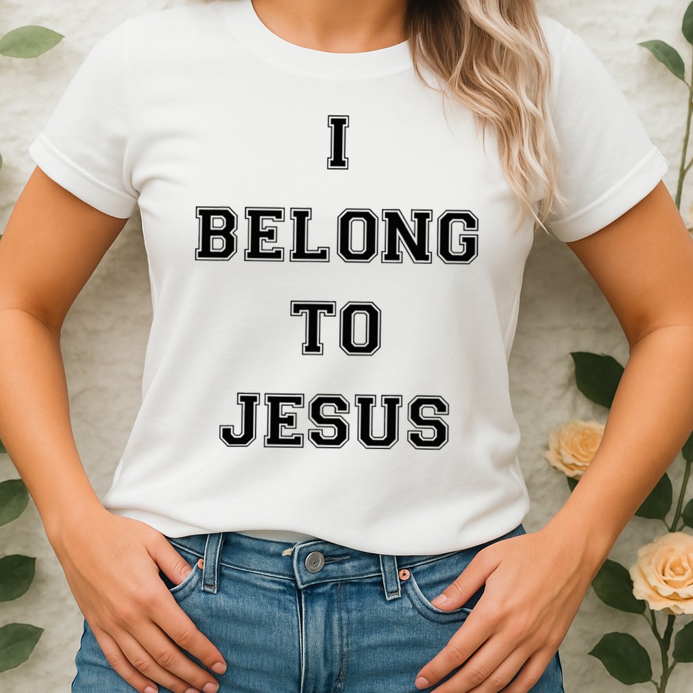 I Belong To Jesus Christian Gym Apparel Christian Dad Womens T-Shirt