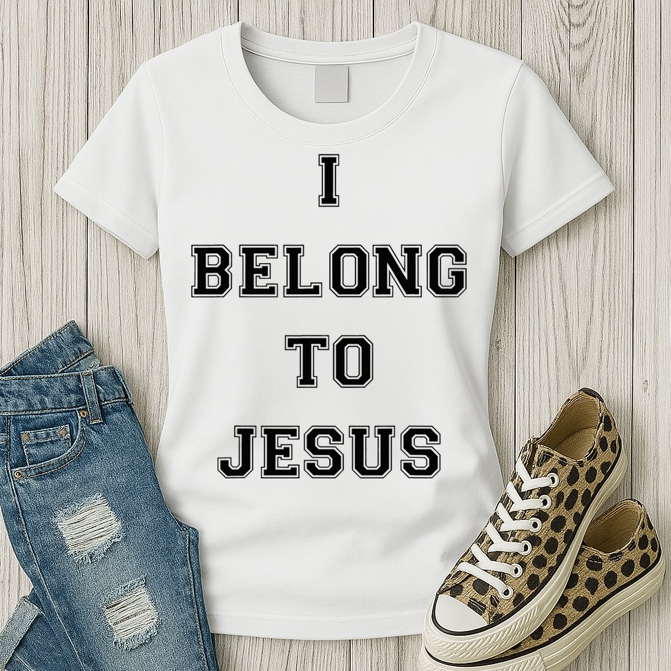 I Belong To Jesus Christian Gym Apparel Christian Dad Womens T-Shirt