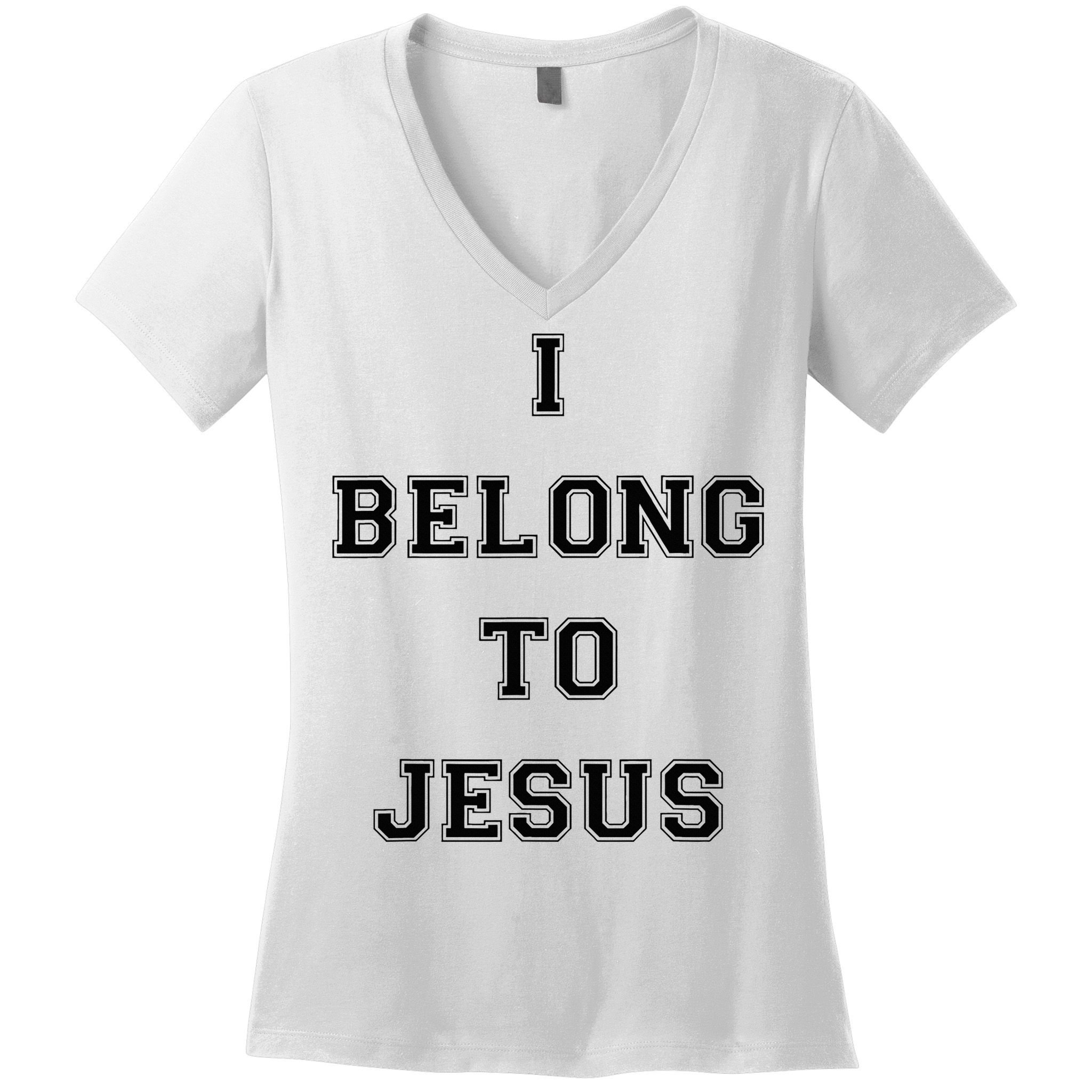 I Belong To Jesus Christian Gym Apparel Christian Dad Women's V-Neck T-Shirt