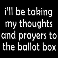 I’ll Be Taking My Thoughts And Prayers To The Ballot Box Flat Bill Trucker Hat