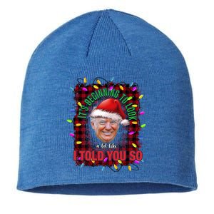 It's Beginning To Look A Lot Like I Told You So Trump Xmas Gift Sustainable Beanie