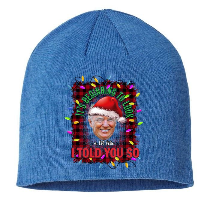 It's Beginning To Look A Lot Like I Told You So Trump Xmas Gift Sustainable Beanie