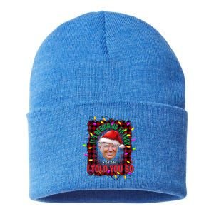 It's Beginning To Look A Lot Like I Told You So Trump Xmas Gift Sustainable Knit Beanie