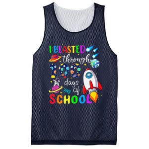 I Blasted Through 100 Days Of School 100th Day Teacher Mesh Reversible Basketball Jersey Tank