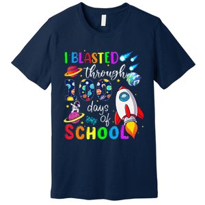 I Blasted Through 100 Days Of School 100th Day Teacher Premium T-Shirt