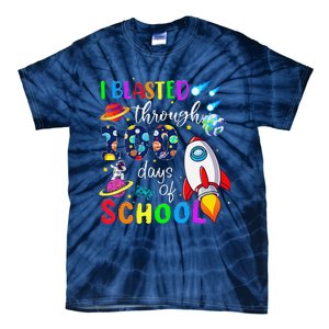 I Blasted Through 100 Days Of School 100th Day Teacher Tie-Dye T-Shirt