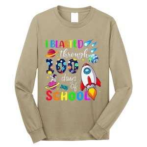 I Blasted Through 100 Days Of School 100th Day Teacher Long Sleeve Shirt