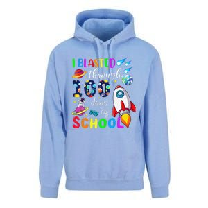 I Blasted Through 100 Days Of School 100th Day Teacher Unisex Surf Hoodie