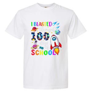 I Blasted Through 100 Days Of School 100th Day Teacher Garment-Dyed Heavyweight T-Shirt