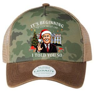 ItS Beginning To Look A Lot Like I Told You So Santa Trump Legacy Tie Dye Trucker Hat