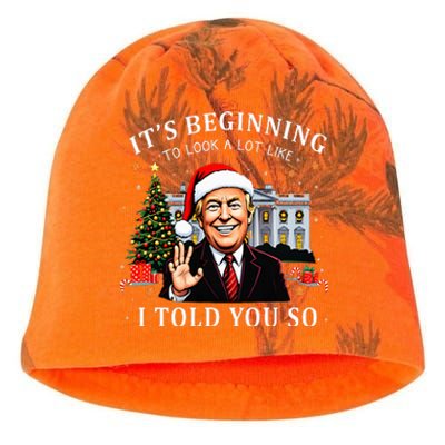 ItS Beginning To Look A Lot Like I Told You So Santa Trump Kati - Camo Knit Beanie