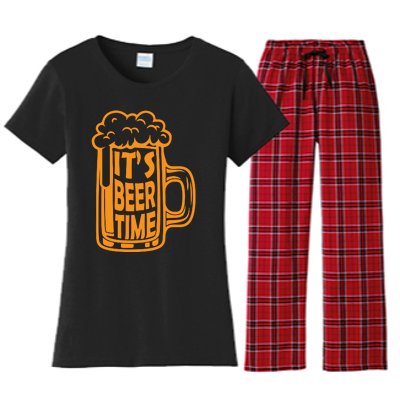 ItS Beer Time Oktoberfest Celebration Women's Flannel Pajama Set