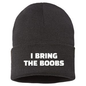 I Bring The Boobs Sustainable Knit Beanie