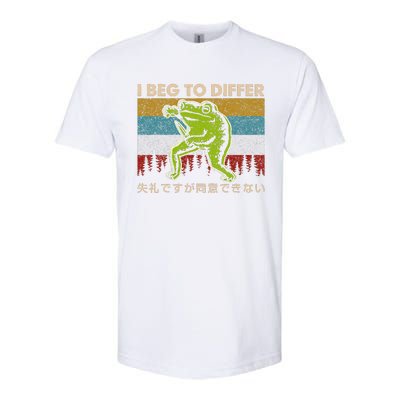 I Beg To Differ Frog Japanese Amphibian Frog Humor Joke Softstyle CVC T-Shirt