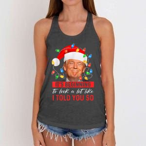 ItS Beginning To Look A Lot Like I Told You So Trump Xmas Women's Knotted Racerback Tank