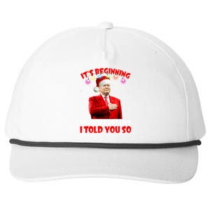 It's Beginning To Look A Lot Like I Told You So Trump Xmas Funny Gift Snapback Five-Panel Rope Hat