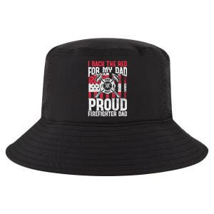 I Back The Red For My Dad Proud Firefighter Firefighter Dad Gift Cool Comfort Performance Bucket Hat