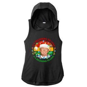 It's Beginning To Look A Lot Like I Told You So Trump Xmas Cute Gift Ladies PosiCharge Tri-Blend Wicking Draft Hoodie Tank