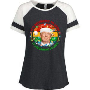 It's Beginning To Look A Lot Like I Told You So Trump Xmas Cute Gift Enza Ladies Jersey Colorblock Tee