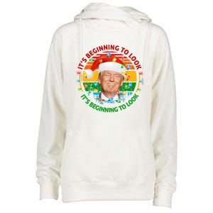 It's Beginning To Look A Lot Like I Told You So Trump Xmas Cute Gift Womens Funnel Neck Pullover Hood