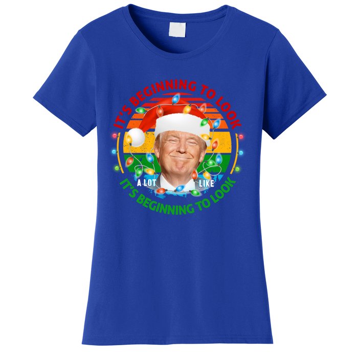 It's Beginning To Look A Lot Like I Told You So Trump Xmas Cute Gift Women's T-Shirt