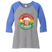 It's Beginning To Look A Lot Like I Told You So Trump Xmas Cute Gift Women's Tri-Blend 3/4-Sleeve Raglan Shirt