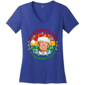 It's Beginning To Look A Lot Like I Told You So Trump Xmas Cute Gift Women's V-Neck T-Shirt