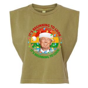 It's Beginning To Look A Lot Like I Told You So Trump Xmas Cute Gift Garment-Dyed Women's Muscle Tee