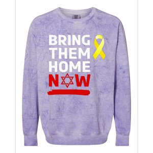 Israel Bring Them Back Home Now Colorblast Crewneck Sweatshirt